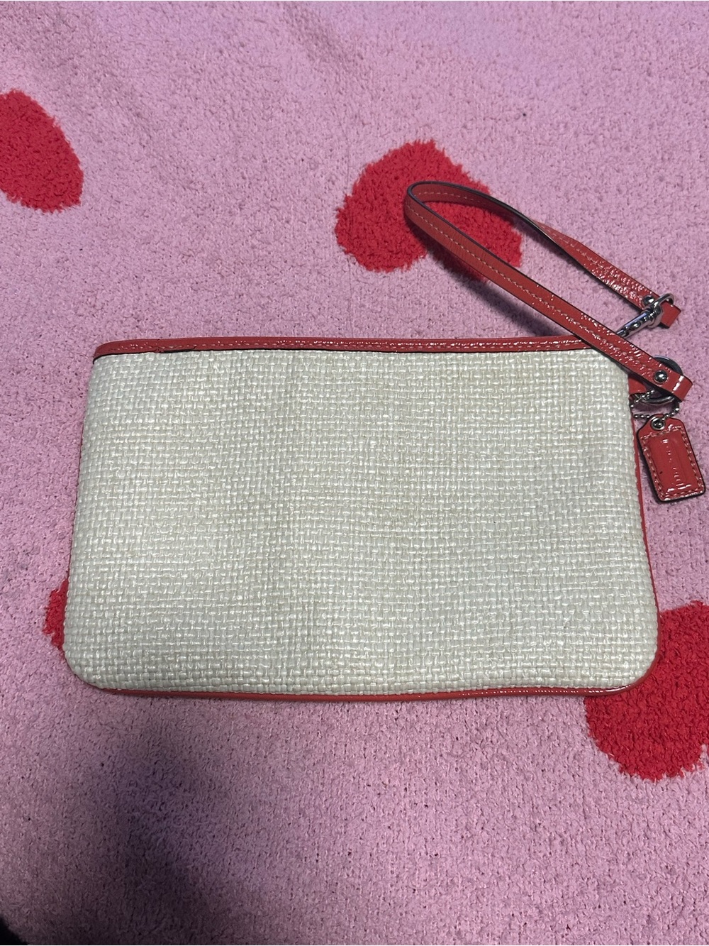 Coach Y2K Butterfly Appliqué Straw Wristlet - Picture 3 of 7